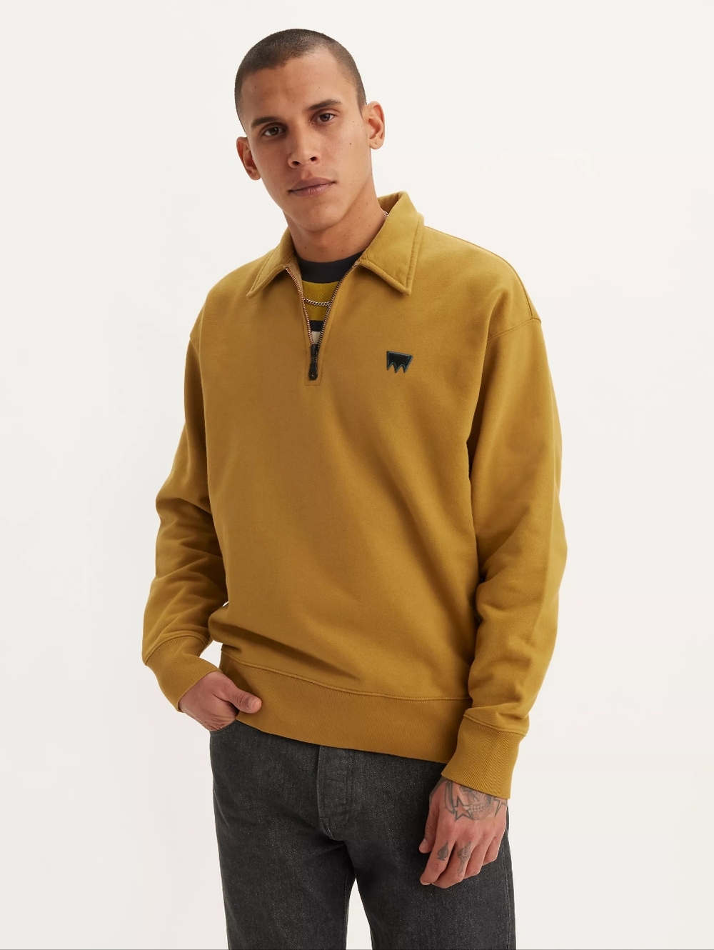 Levi’s Skateboarding Men’s Quarter-zip Sweatshirt Dried Tobacco M
